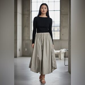 High-end Zara Woman SRPLS 100% Cotton button side size L large pockets